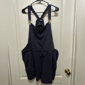 Rouge Navy Romper Overalls with Adjustable Straps